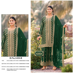 Premium Embroidered Georgette Palazzo Suit Set with Matching Purse